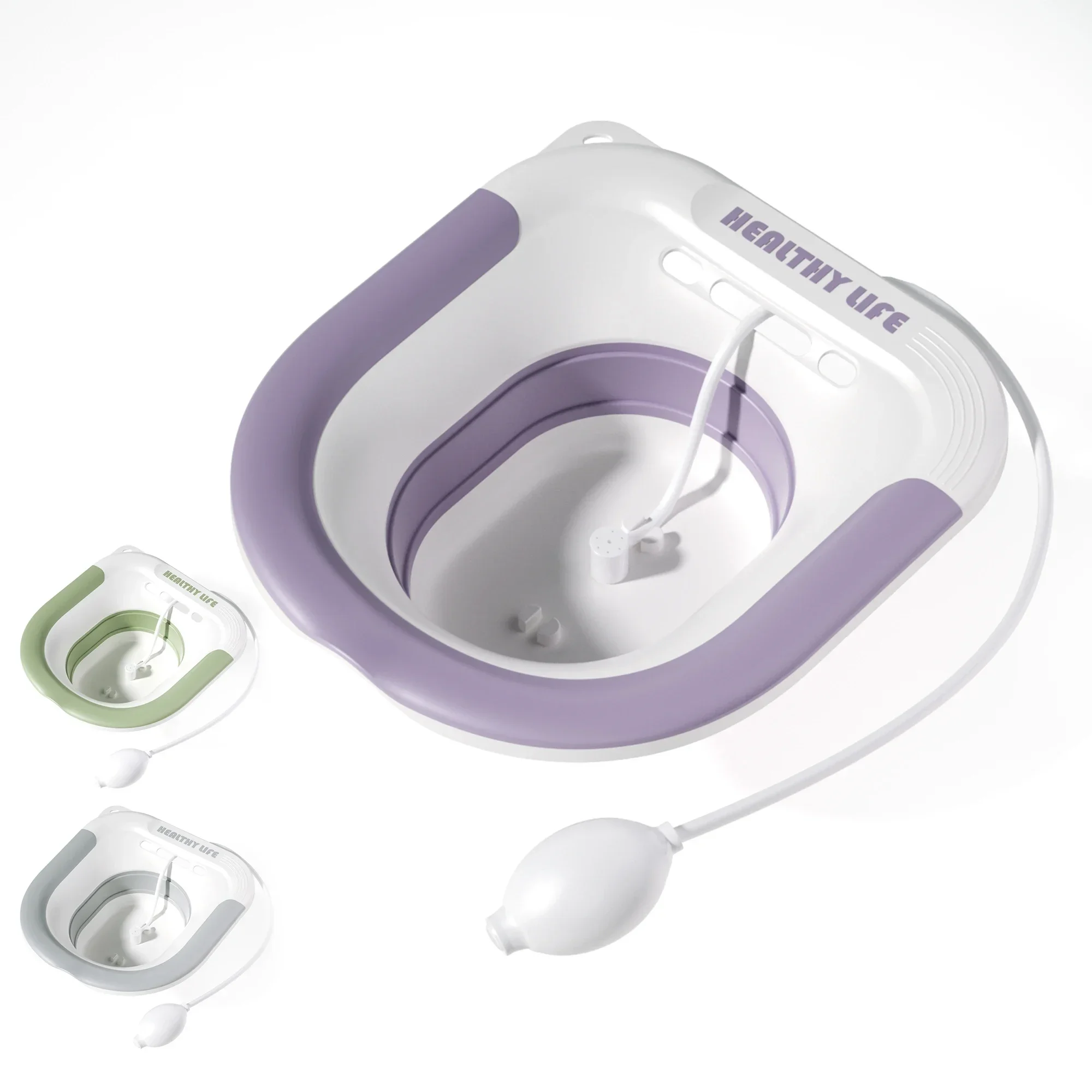 Toilet Sitz Bath Basin Ergonomic Foldable Portable Design for Pregnant Women and Hemorrhoid Patients Treatment Care