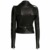 Women's Black Slim Fit Rider Leather Jacket Motorcycle Jacket European and American Fashion Trend #2