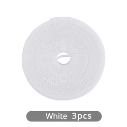 Versatile Hook and Loop Cable Organizer and Management System (White 3PCS)