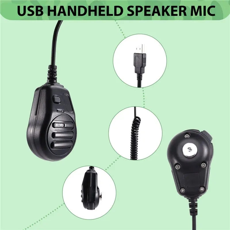 A41Z-QX-18 유로 트럭 시뮬레이터 2용 USB 핸드헬드 스피커 마이크, PTT 지원 USB 장치, 마이크 홀더가 있는 키보드