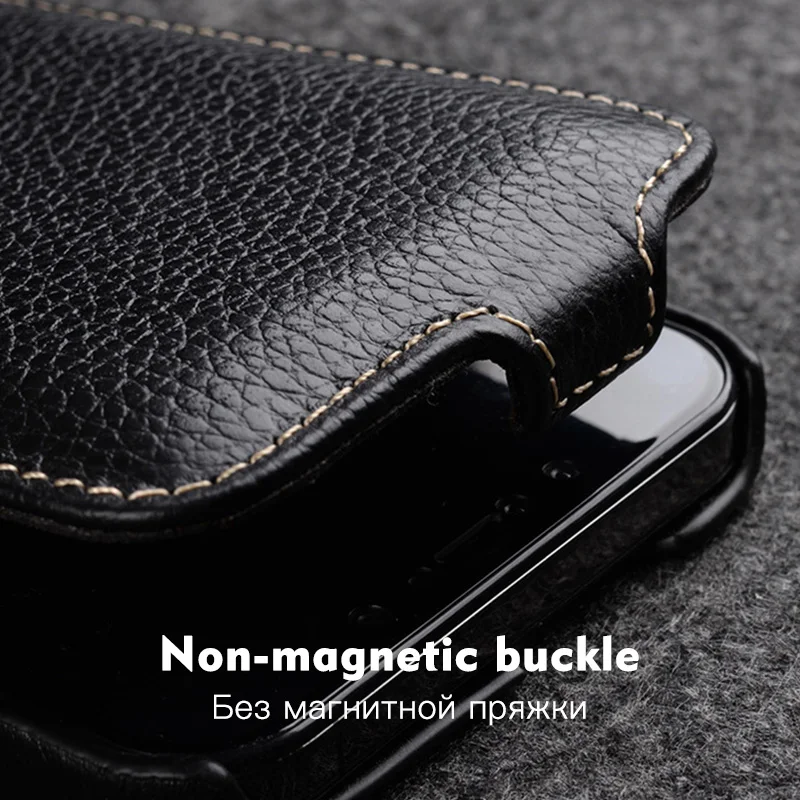 Melkco Handmade Genuine Leather Flip Case For iPhone 14 13 Pro Max Plus 12 mini Business Vertical Open Real Cow Phone Bag Cover