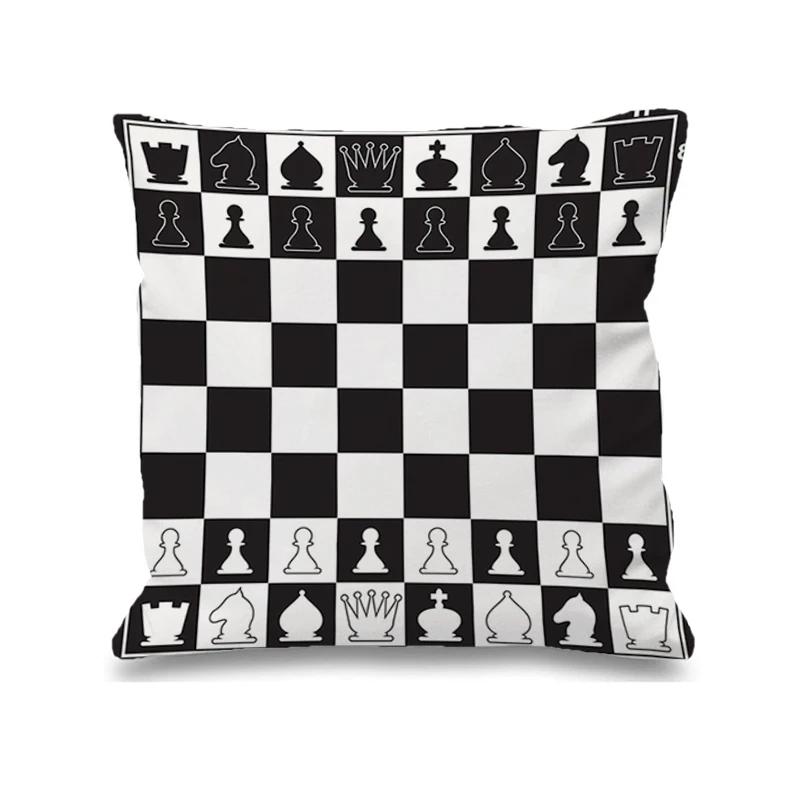 

Sofa Decorative Pillow Cases Chess Board Cushion Covers Pillowcases for Pillows 45x45 Modern Home Decoration Pilow Cover 45*45