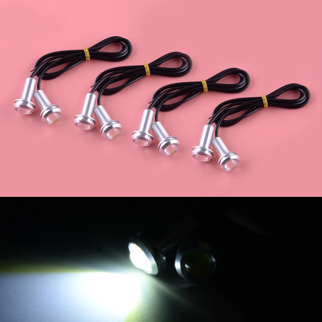 

8Pcs Waterproof White LED Silver Outrigger Spreader Transom Underwater Light 12V For Car Truck Boat Trailer