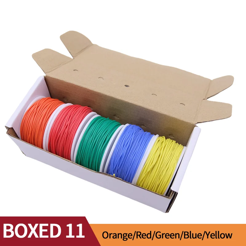 Multicolor Silicone Tinned Copper Flexible Electrical Wire Kit - Soft and Versatile Hook-Up Wires in Various Gauges