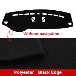 Enhanced Anti - UV Dash Mat Carpet Car Dashboard Cover, Premium Car Accessory - Left hand drive (Black Polyester)