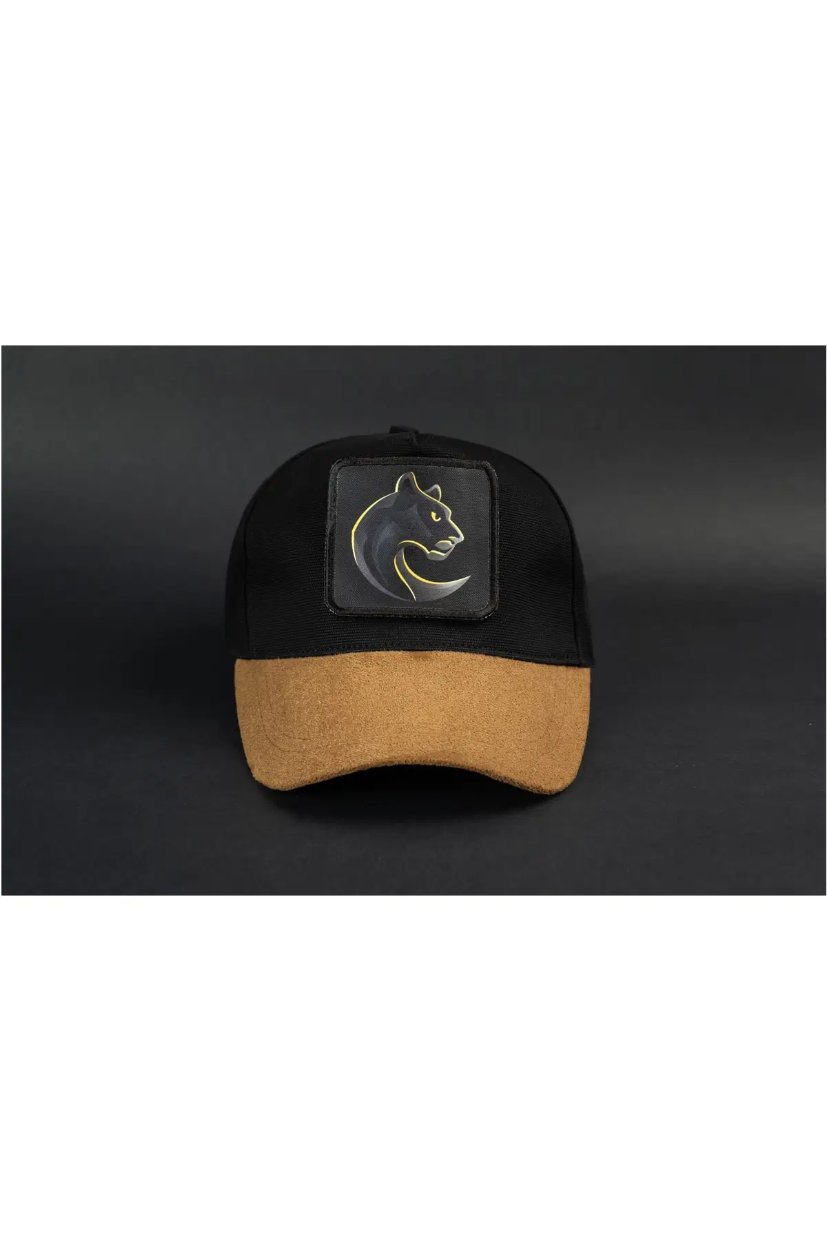

Baseball Cap Black Hat Tiger Patched Hat Reflective Back Patch Hat Unisex Adult Suede Hat