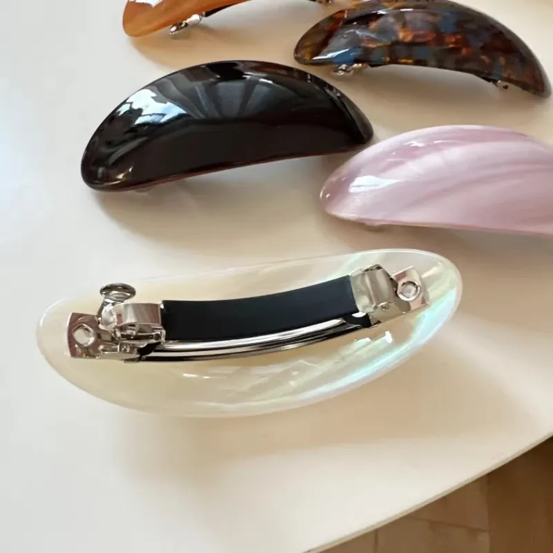 Koreanische Vintage Acetat-Haarspange für Damen und Mädchen, Große Löffelklammer, Federklammer, Haar-Top-Clip, Haaraccessoires