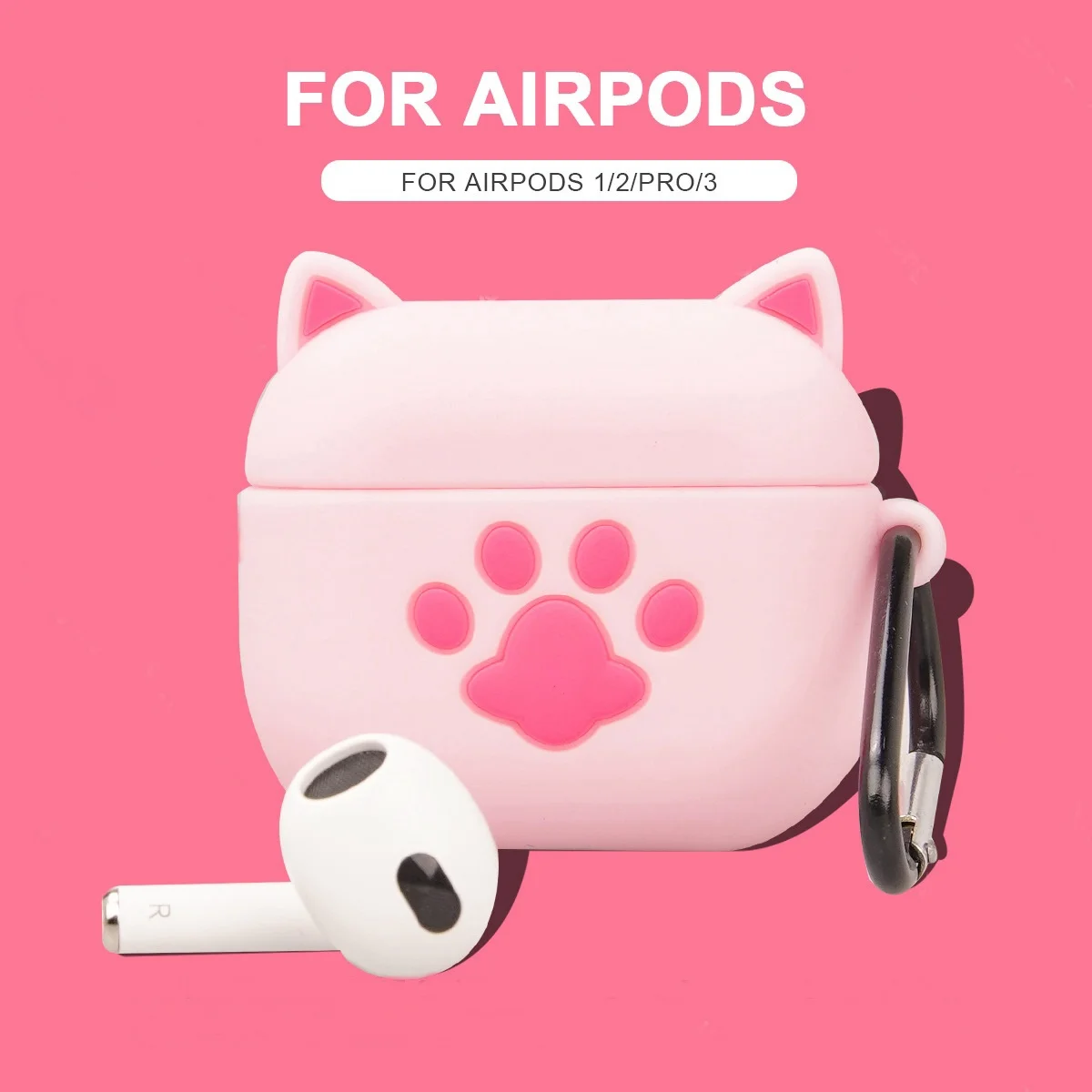 Coque AirPods 4 Hello Kitty – Rose, Cartoon, étui AirPods Pro (neuf)