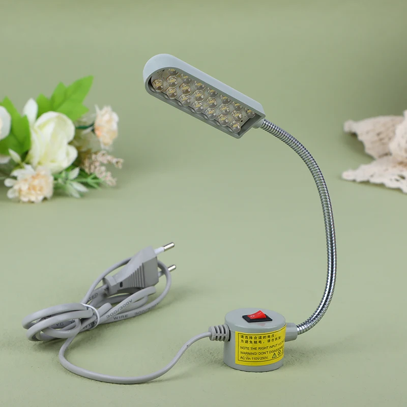 10/20/30 LED Sewing Machine Lamp 360 Flexible Adjustable Gooseneck Work Lamp Industrial Lights With Base For Workbench sewing machine lighting lamp sewing machine light led work light