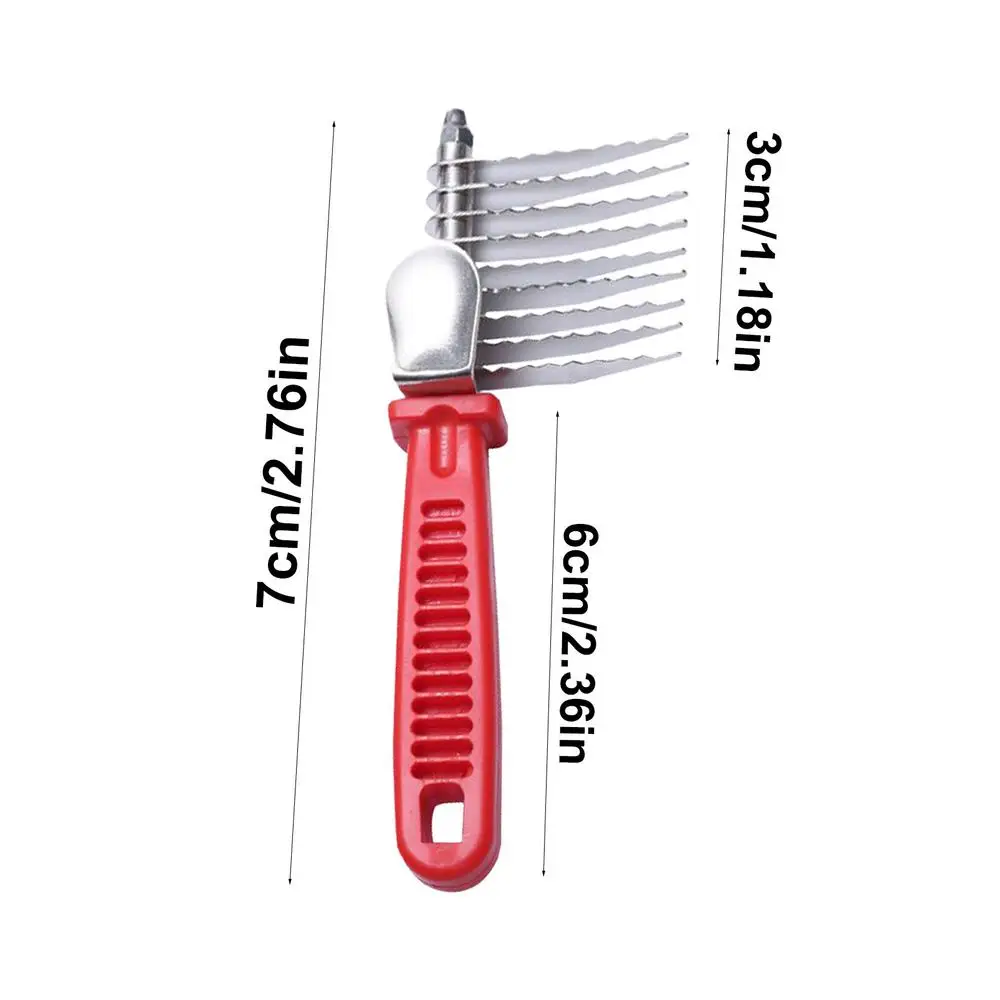 Pente de aço inoxidável para cães e gatos, ideal para desembaraçar e remover nós nos pelos._voghion.com