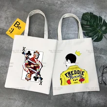 

Freddie Mercury The Queen Band Rock Shopping Bag Recycle Reusable Tote Bag Foldable Shoping Sac Toile Canvas Bag Grocery Bag