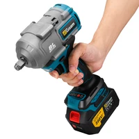 Clé à chocs sans fil Gisam 2000 N.m 1/2 pouce, tournevis sans fil de réparation, kit adaptateur de douilles hexagonales 5 vitesses pour batteries Makita 18V 6