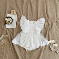 Summer Baby Romper for Girls Lacy Gauze Princess Sleeveless Cute Baby Jumpsuit Infant Bodysuit Baby Fashion 0-2 Years Old 1