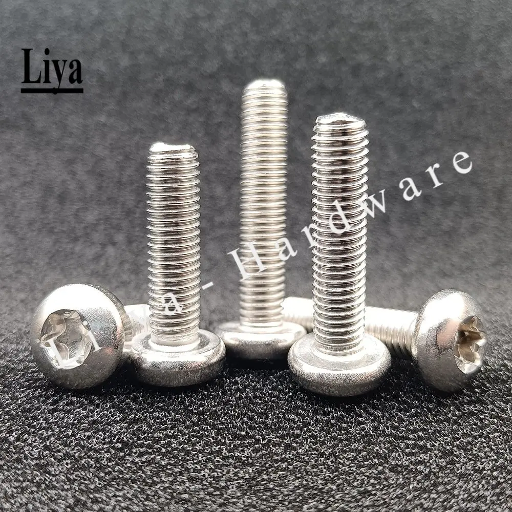 Torx 둥근 머리 나사 GB2672 M2 M2.5 M3 M4 M5 M6 6 로브 316 스테인레스 스틸 팬 헤드, torx 기계 보안 나사