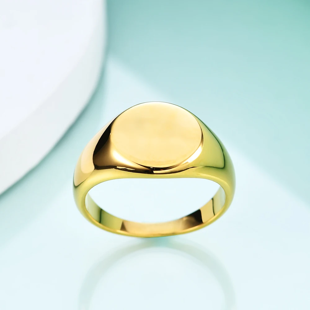 Un semplice anello in acciaio inossidabile lucido, acciaio al titanio da 12 mm e anello in oro 18 carati, versatile per le coppie - immagine 5