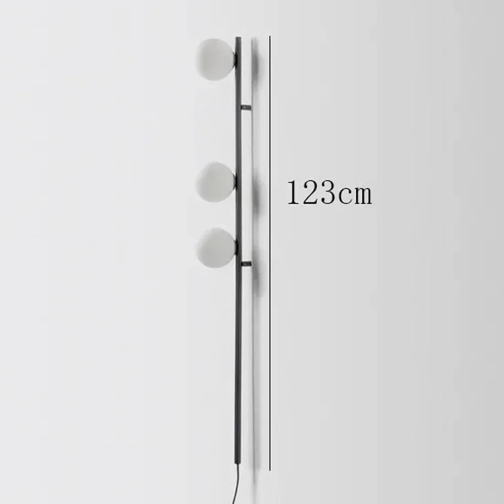 Long LED Glass Ball Plug-In Wall Lamp 3