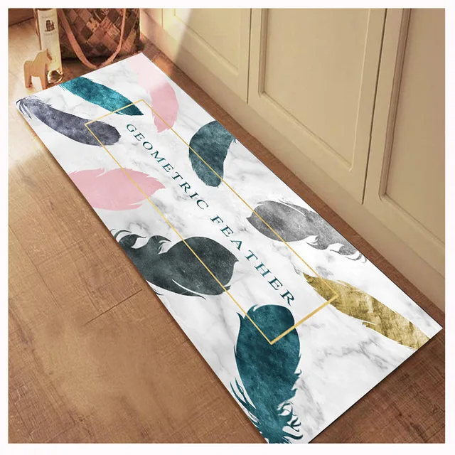 60x180 cm Addensare flanella Personalizzato Addensare Tappeto Zerbino Zerbino Cucina Camera da letto Parlor Tappeto Stampa il tuo logo del design 4