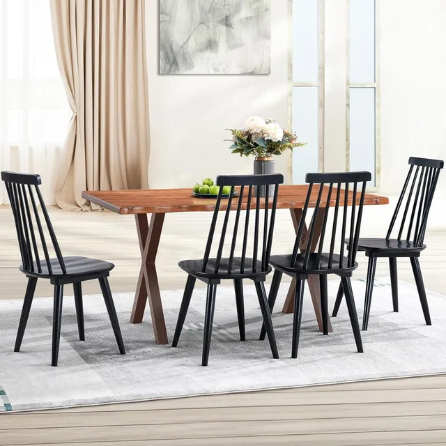 Modern Wood Dining Set 4