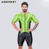 AMORESY Men Glossy Shiny One Piece Triathlon Swimming Running Overalls Road Mountain Bodysuit Racing Cycling Tracksuits Jumpsuit 6