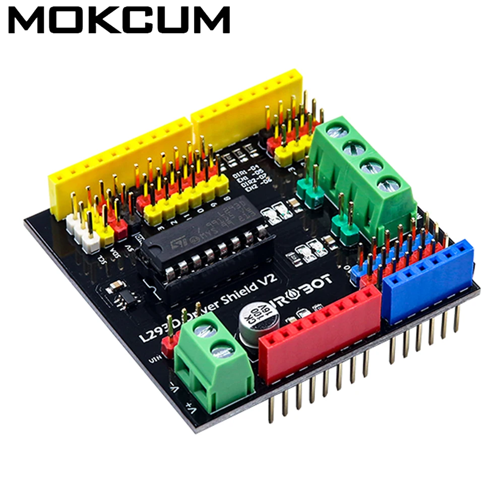 

L293D DC Motor Driver Module L293D Shield MCU Controller for ARD-UNO R3 Dual Output IO Control Two Motor Steering