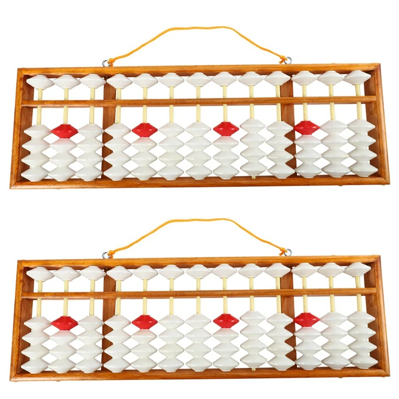 

2X Abacus, китайский Abacus, калькулятор математического образования для учителей, подвесной Abacus, обучающий Abacus 58x19 см для учеников