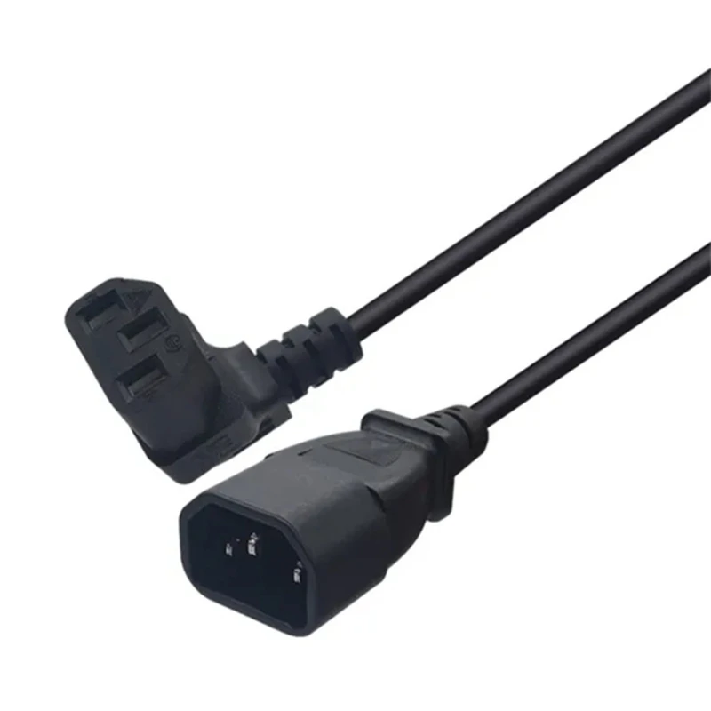 

60cm IEC320 C14 to C13 Upward Elbowed Cable Cord Reliable Power Distribution Solution for Rice Cooker Electric Kettles