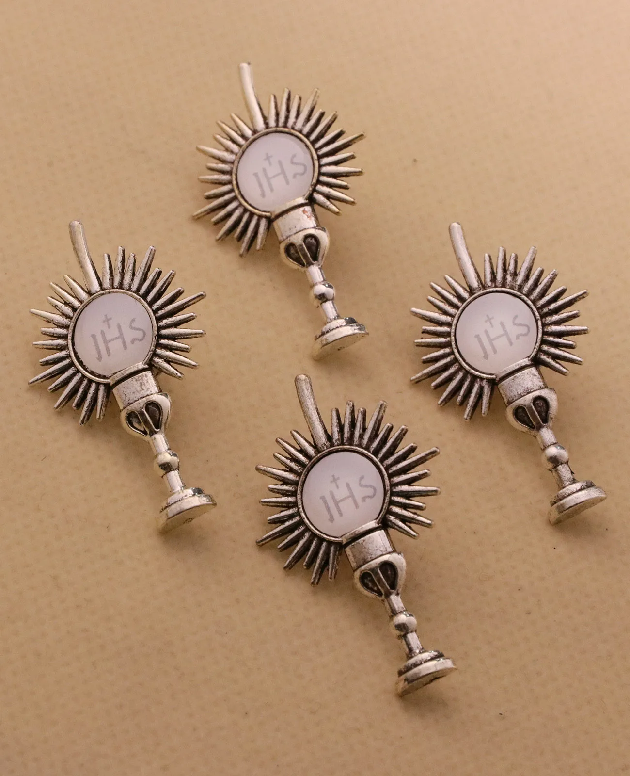 Diyalo 5 Teile/los Religiöse Heilige Kommunion JHS Christogramm Heilige Eucharistie Kelch Pins Broschen Schmuck Sacraments Taufe Geschenke – Detail 3