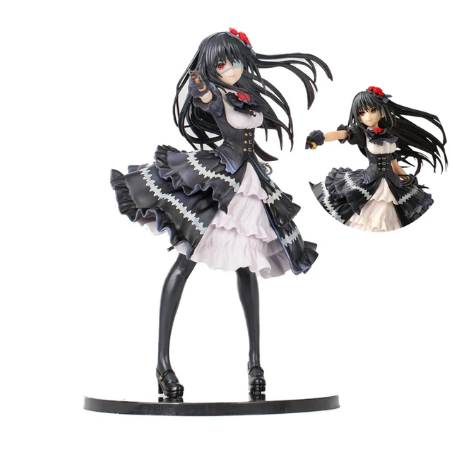 20cm Date A Live Anime Figure Black Dress Casual Wear Kurumi Tokisaki PVC  Action Figure Car Decoration Collection Model Toy Gift - AliExpress