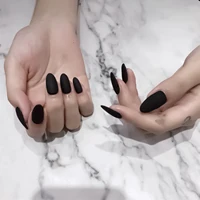Faux ongles rouges mats 24 pièces, longueur moyenne, forme carrée, pour mariage, fête, manucure DIY, ongles acryliques à presser 3
