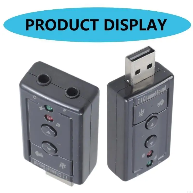 2025 새로운 외부 USB 사운드 카드 가상 7.1 채널 3D 오디오 어댑터 게임용 헤드셋 이어폰 교체 데스크탑 노트북