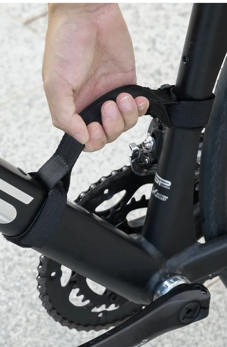 Black Bicycle Carrying Strap Hand Straps Luggage Tie Organization Straps Effort-Saving Portable Straps Tie Strap Bike Equipment