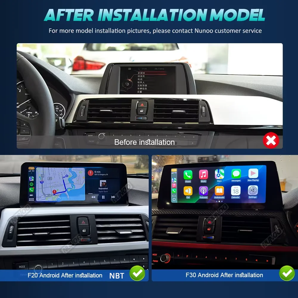 BMW NBT3/4シリーズF30/F31/F34/F35ヘッドユニットワイヤレスCarplayAndroidオートナビゲーション用10.25インチLinuxタッチスクリーン　-AAT-1023 10.25 LINUX SCREEN BMW 3/4 Series F30 F31 F32 F33 F34 F36 UPGRADE Wireless  Carplay/Android auto - CIC System