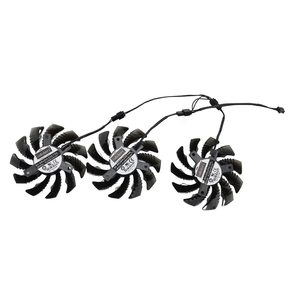 Ventilador Cooler para Gigabyte Placas Gráficas 3pin Pld08010s12h 75 mm Gtx 970 Windforce g1 R9280x Gv-r928xwf33gd Gv-r928xoc - Imagem 2