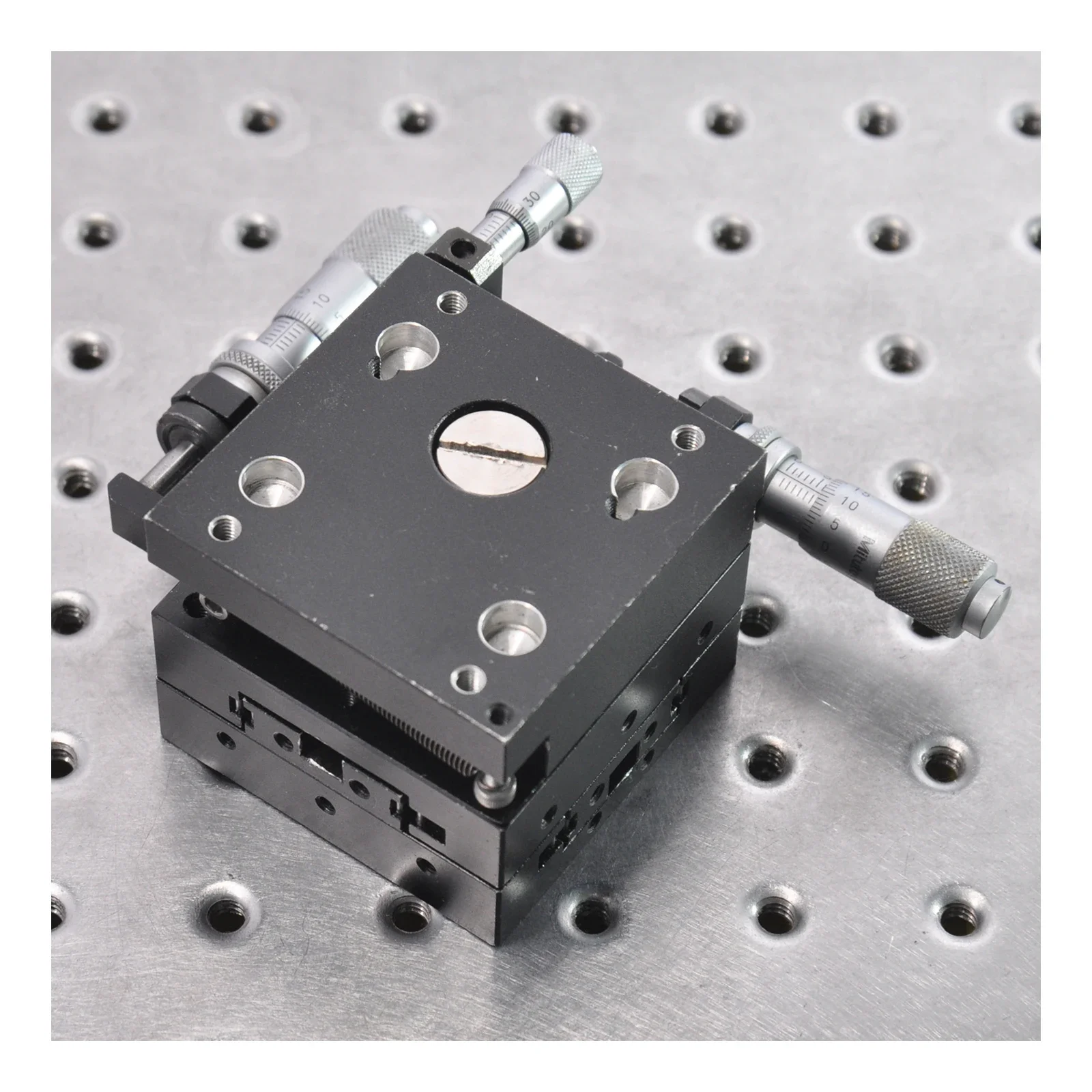 suruga seiki bxt06013 cl manual xy axis optical displacement platform fine tuning slide stainless steel table size 60x60mm Xyr Axis 60mm Manual Adjustment Optical Precision Displacement Platform Small Angle Rotation Fine-Tuning Slide Height 50x50mm