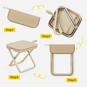 Portable Folding Chair Multifunctional Collapsible Stool Travel Stool Ultra Light Fishing Stool for Camping Fishing Travel