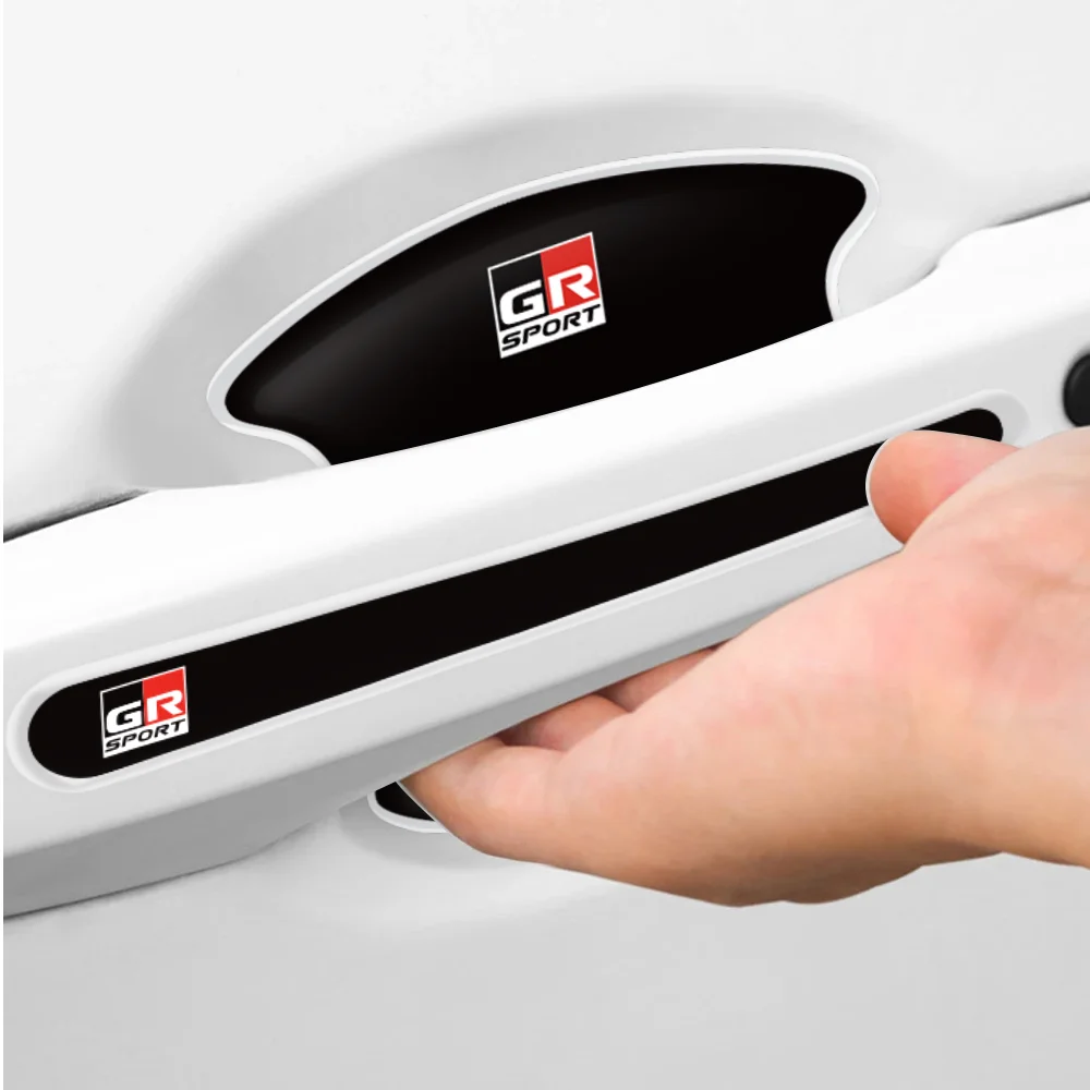 4pcs Car Door Handle Rearview Mirror Anti Scratch Crystal Epoxy Silicon