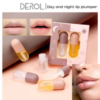 DEROL Ginger Extract Peppermint Lip Plumper Day Night Repair Moisturizing Long-lasting Lip Pack Lip Purple Special Effect Makeup 1