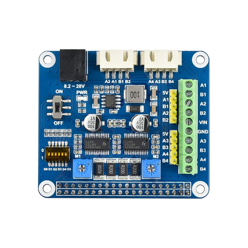 Плата драйвера шагового двигателя DRV8825 для Raspberry Pi 4B 3B + Zero 2 Вт модуль с двумя