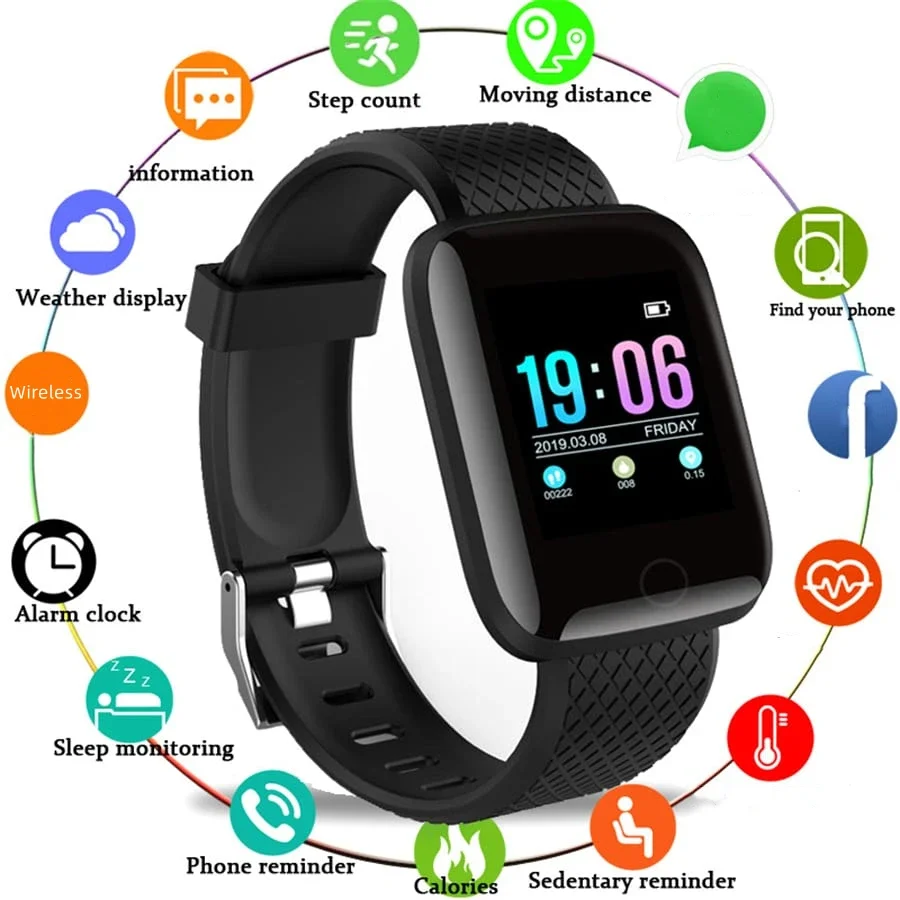 116 Plus Smart Watch Multifunzionale Life Assistant Control Cellulare Musica Uomo Donna Smartwatch Bambini Fitness Braccialetto Sportivo