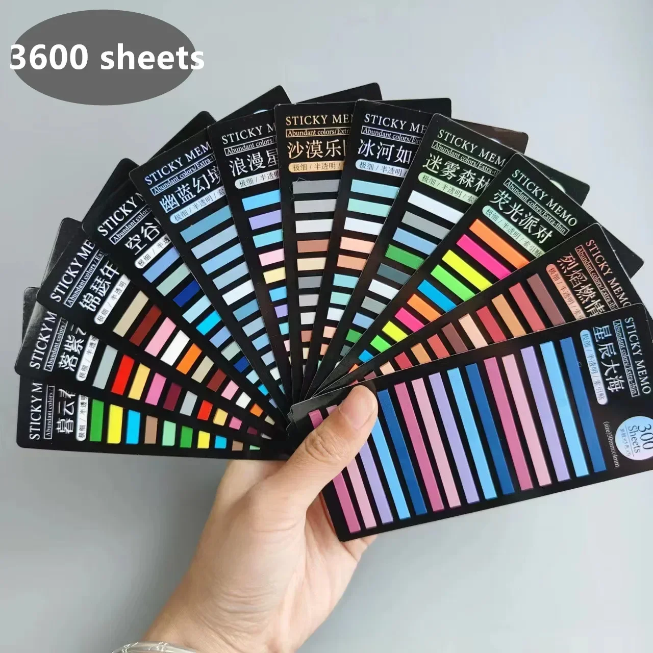 Sticky Stationery 3600 Books Sheets Aesthetic Annotation Transparentes It Posted Bookmarks Notepad Read Notes Self-adhesive Tabs