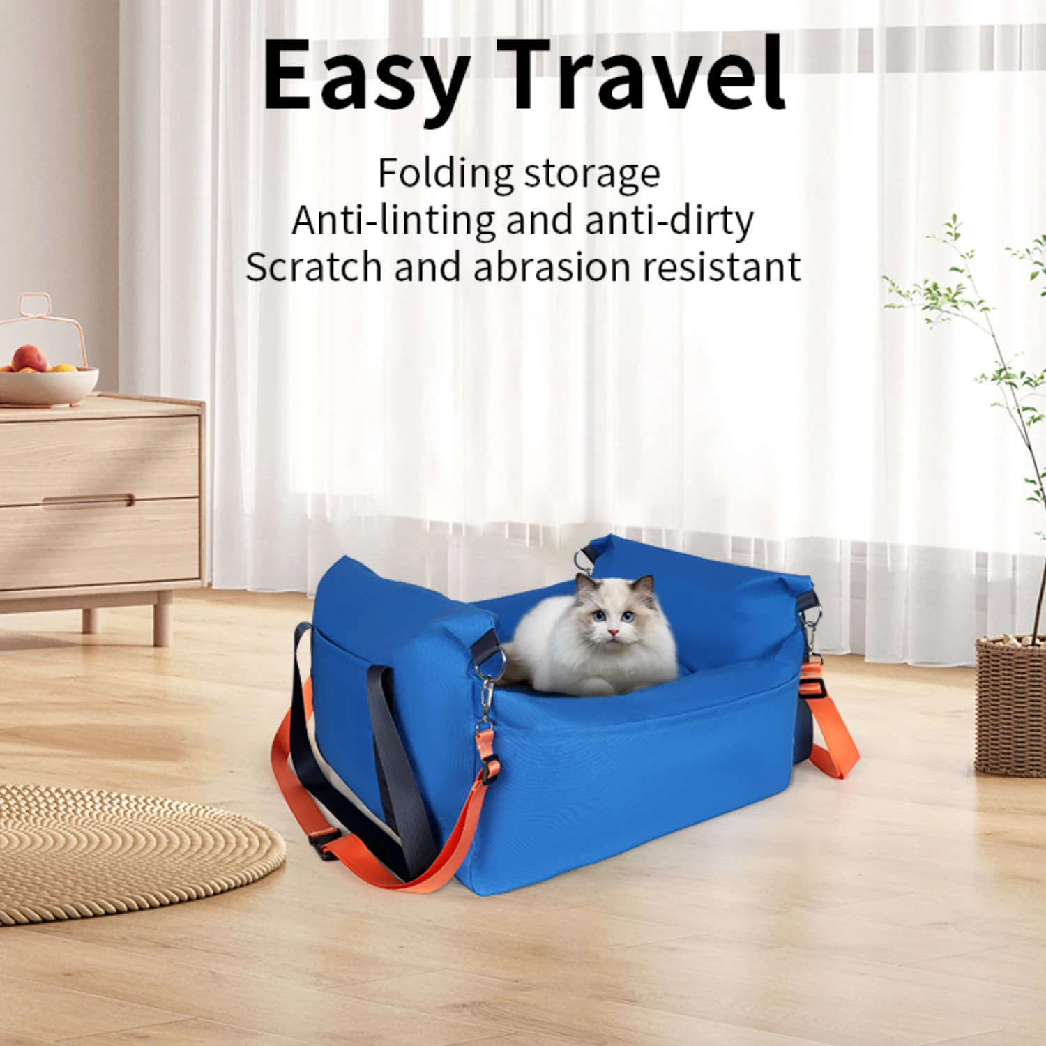 Classical Pet Dog Car Seat Bed Carrier-Stylish, Lightweight, Durable, and Comfortable-Safe and Convenient Travel Bed for Sma