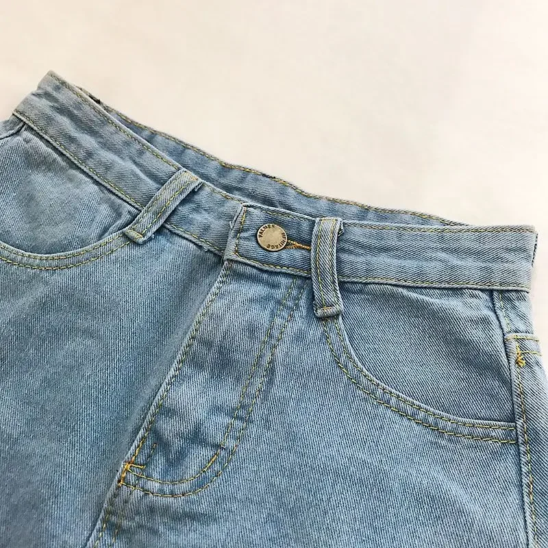 Women's Summer Skirt Casual Big Size Jeans A-line Short Skirt High Waist Denim Vintage Tassel Female Clothing DURIKIES 4