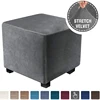 Thick Velvet 3 Size Square Ottoman Covers Stretch Footstool Cover Bench Stool Cover Washable Furniture Protector Stool Covers 1