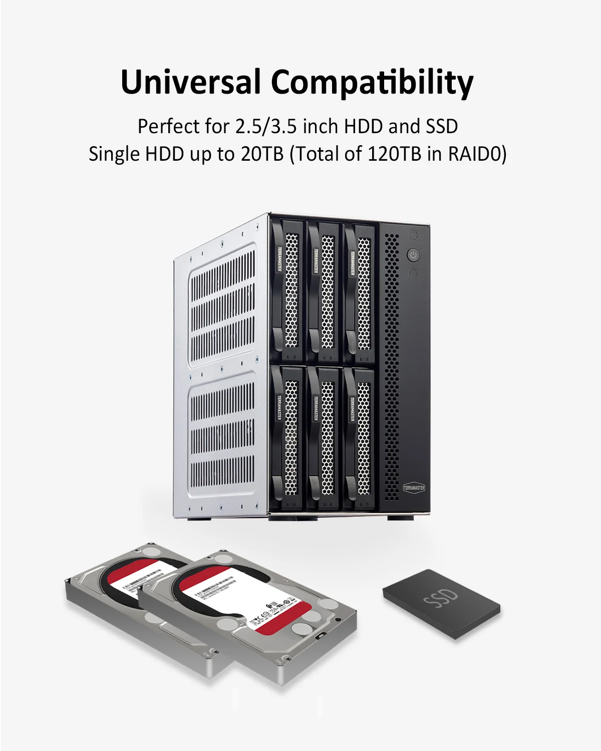 TERRAMASTER T6-423 6Bay NAS-High Performance for SMB with QuadCore CPU 4GB DDR4, 2.5GbE Portx 2,Network Storage Server(Diskless) images - 6