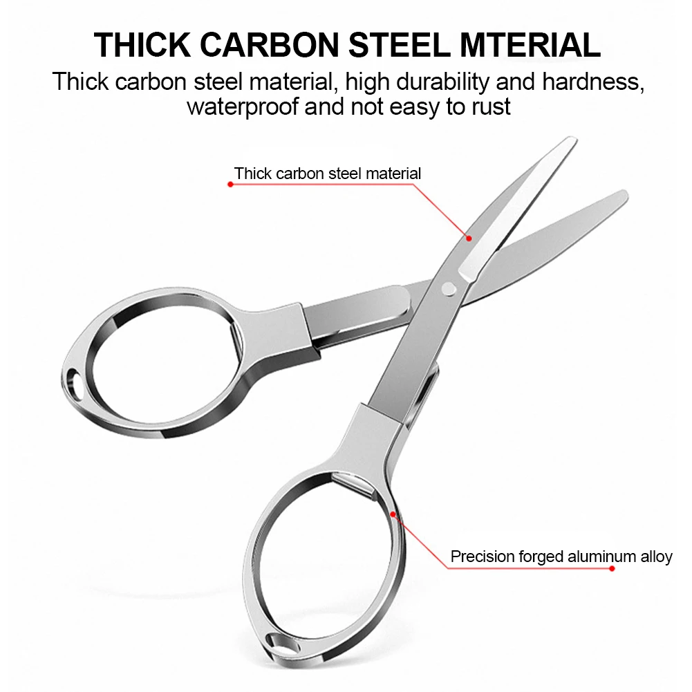 Description Picture 5 of itemFolding Scissors Safe Portable Keychain Trip Scissors Cutter, Safety Portable Travel Trip Scissors Used for Home Office Fishing