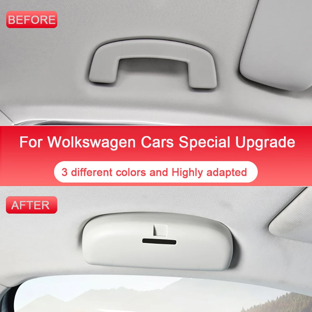 Car Sunglasses Holder Case Sun Glasses Storage Box for Volkswagen VW