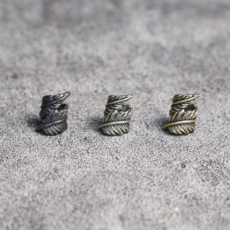Plume Brass Knife Beads EDC Outdoor DIY Paracord Woven Bracelets Accessories Lanyard Pendants Umbrella Rope Flashlight Hangings