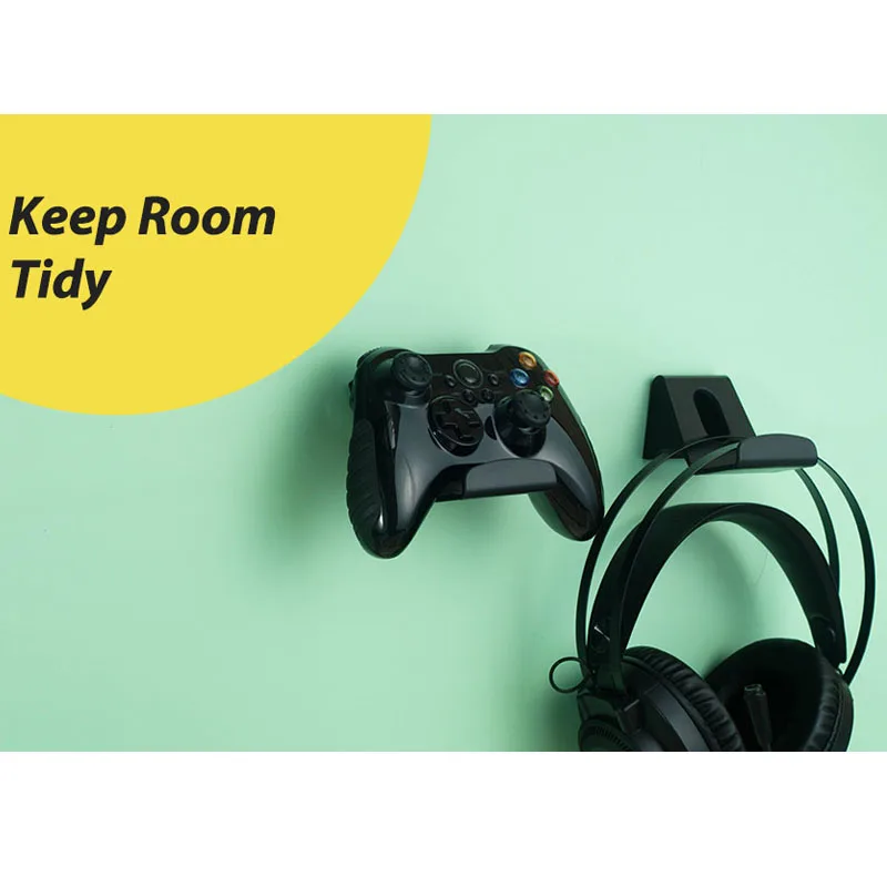 Pack for Xbox Controller Holder Wall Mount Headset Wall Mount