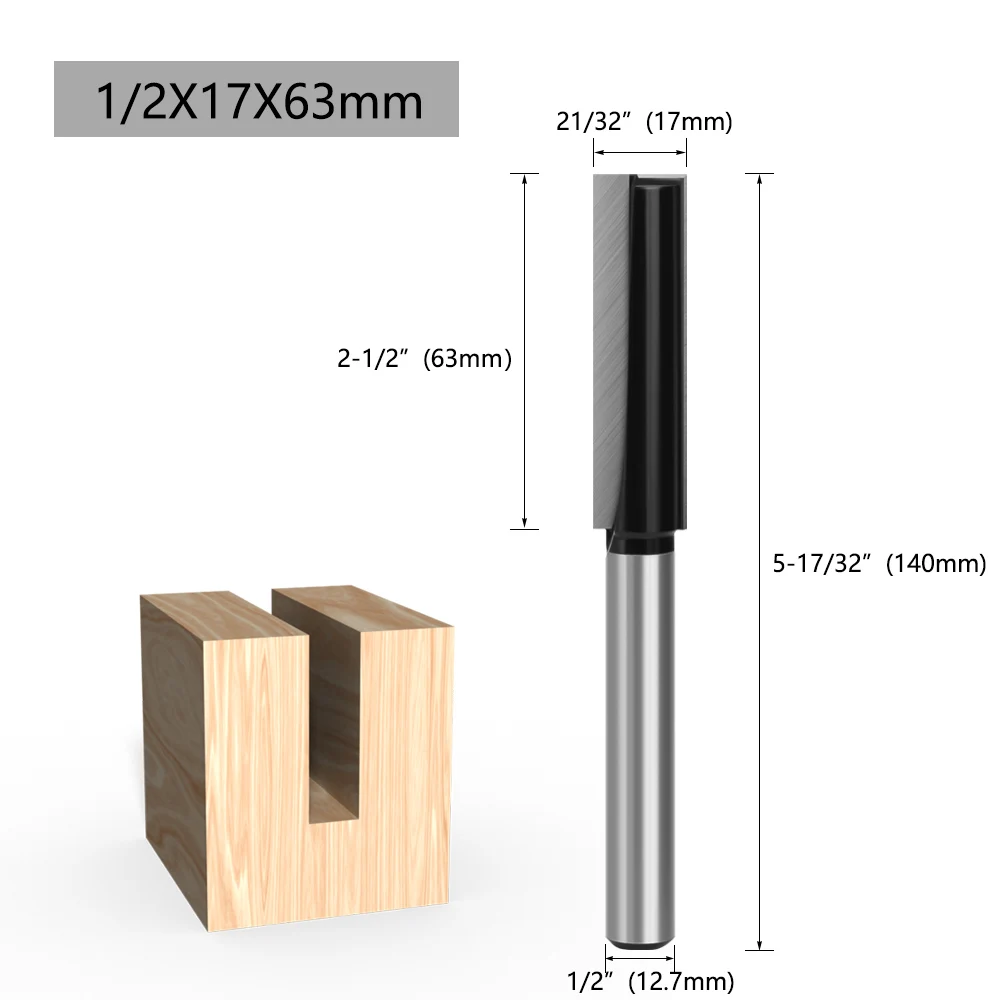 1 Stück 12mm 12,7mm Schaft Verlängerter Reinigungs-Bohrer für Schlüssellochfräsen Durchmesser 17mm Graviermaschine Holzbearbeitungs-Fräser – Detail 3