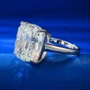 Original Ice Cut 6ct 12*14mm White G High Carbon Diamond Rings for Women 925 Sterling Silver Engagement Ring Party Fine Jewelry 4